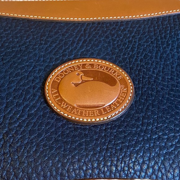 Dooney & Bourke 2 Duck Black Tan All Weather Leather Crossbody Bag - Picture 2 of 15